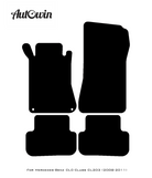 Black Floor Mats For Mercedes Benz CLC-Class CL203  (2008 - 2011) | AutoWin Edition