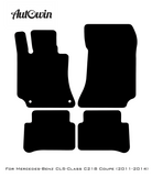 Black Floor Mats For Mercedes Benz CLS-Class C218 Coupe (2011-2014) | Fighter Jet Edition