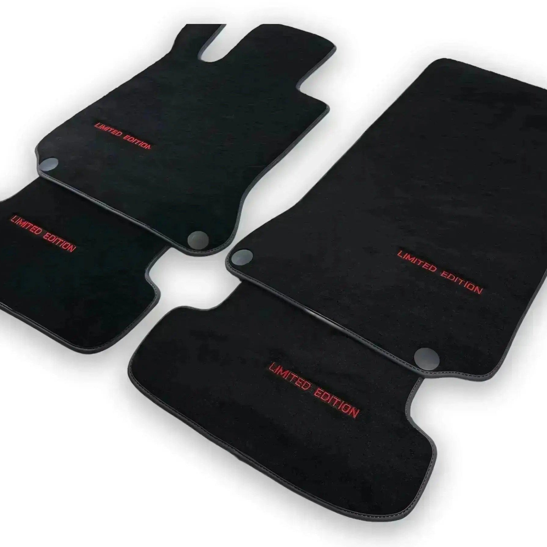 Black Floor Mats For Mercedes Benz GLE-Class W166 Allrounder (2015-2019) | Fighter Jet Edition