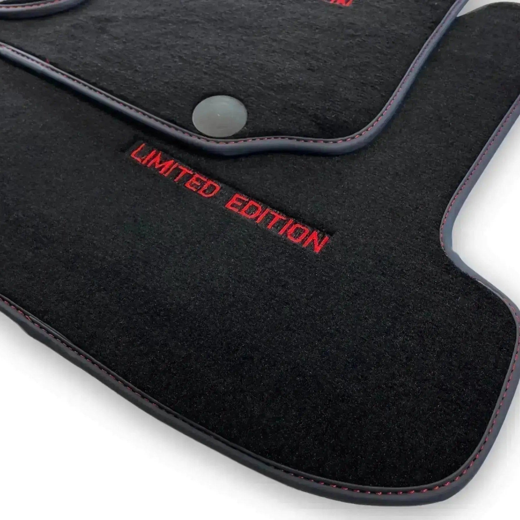 Black Floor Mats For Mercedes Benz GLE-Class W166 Allrounder (2015-2019) | Fighter Jet Edition