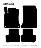 Black Leather Floor Mats For Mercedes Benz CLA-Class C117 Coupe (2013-2019)