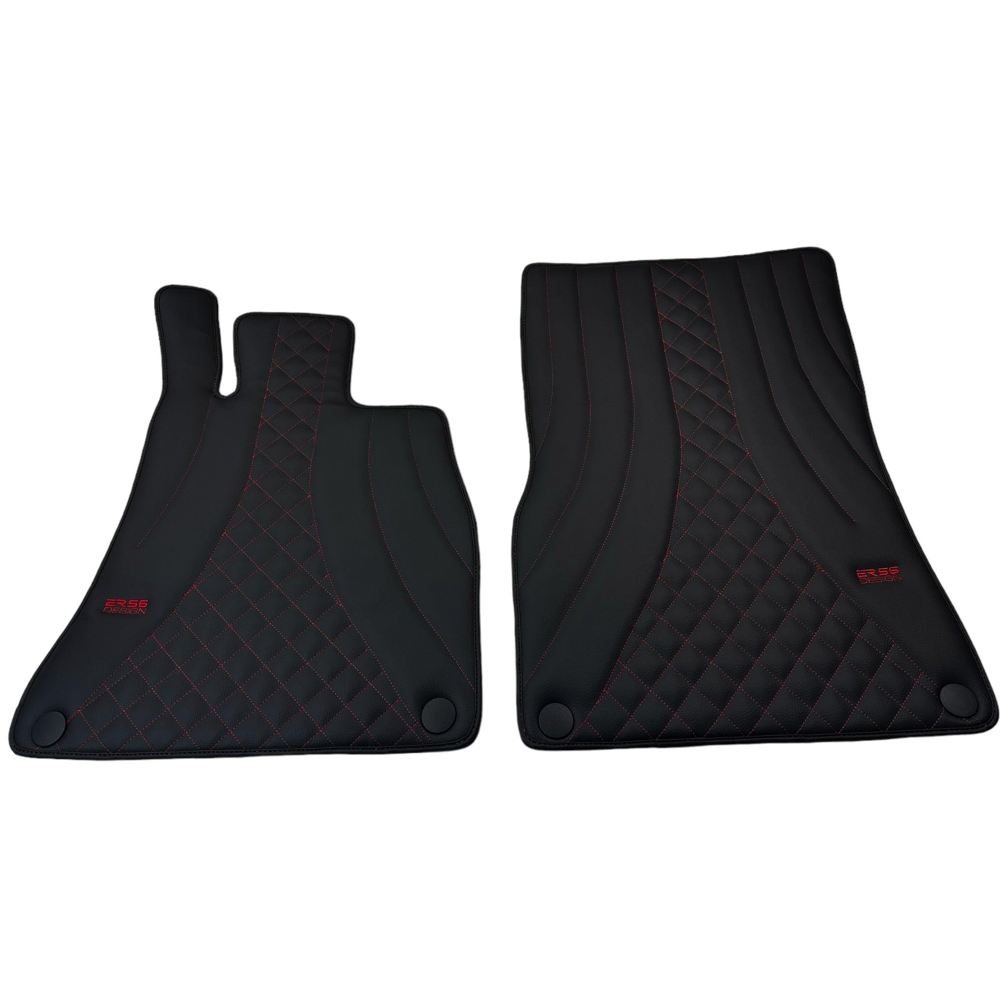 Black Leather Floor Mats For Mercedes Benz E-Class C238 Coupe (2017-2023)