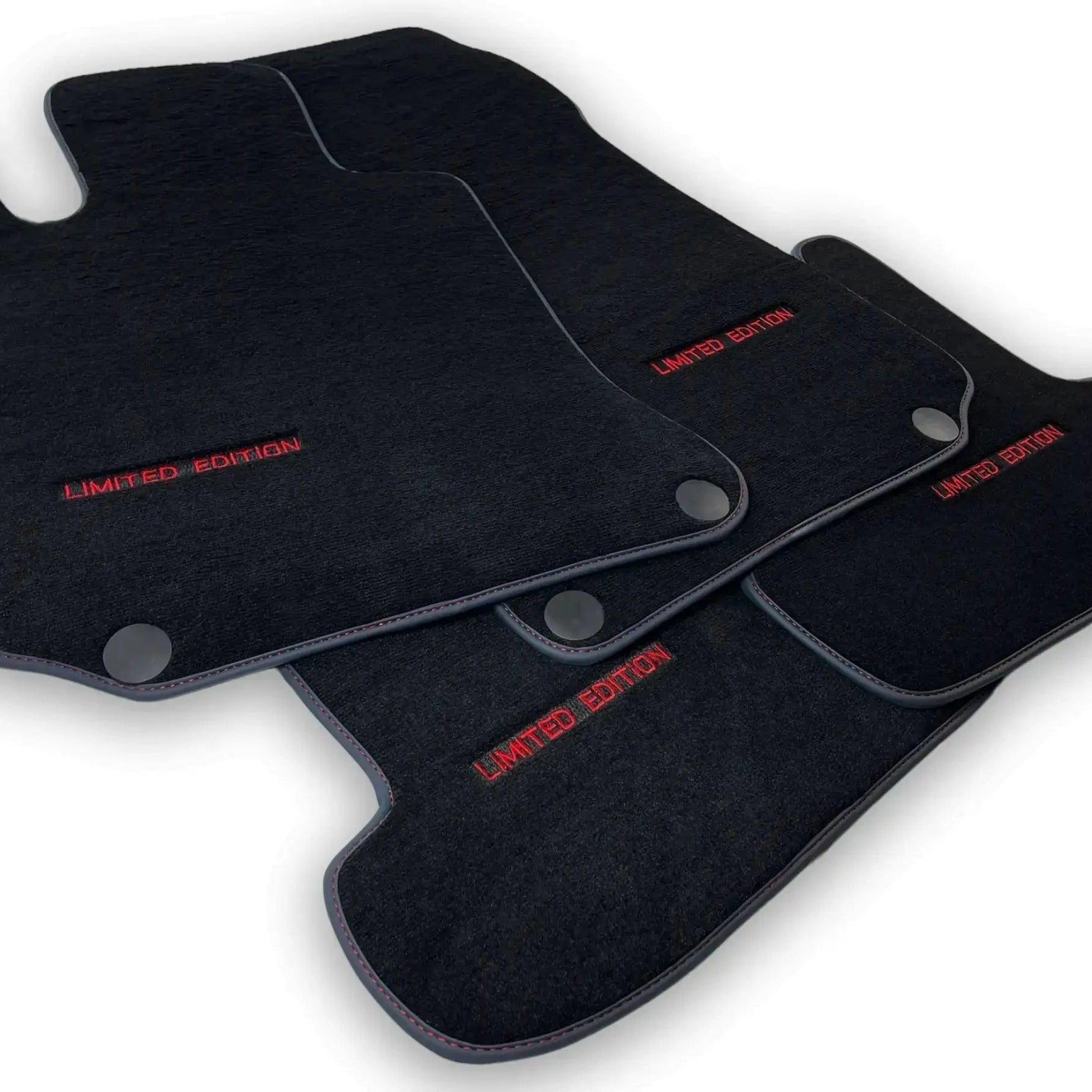 Black Leather Floor Mats For Mercedes Benz E-Class S213 All Terrain (2020-2023) | ER56 Design