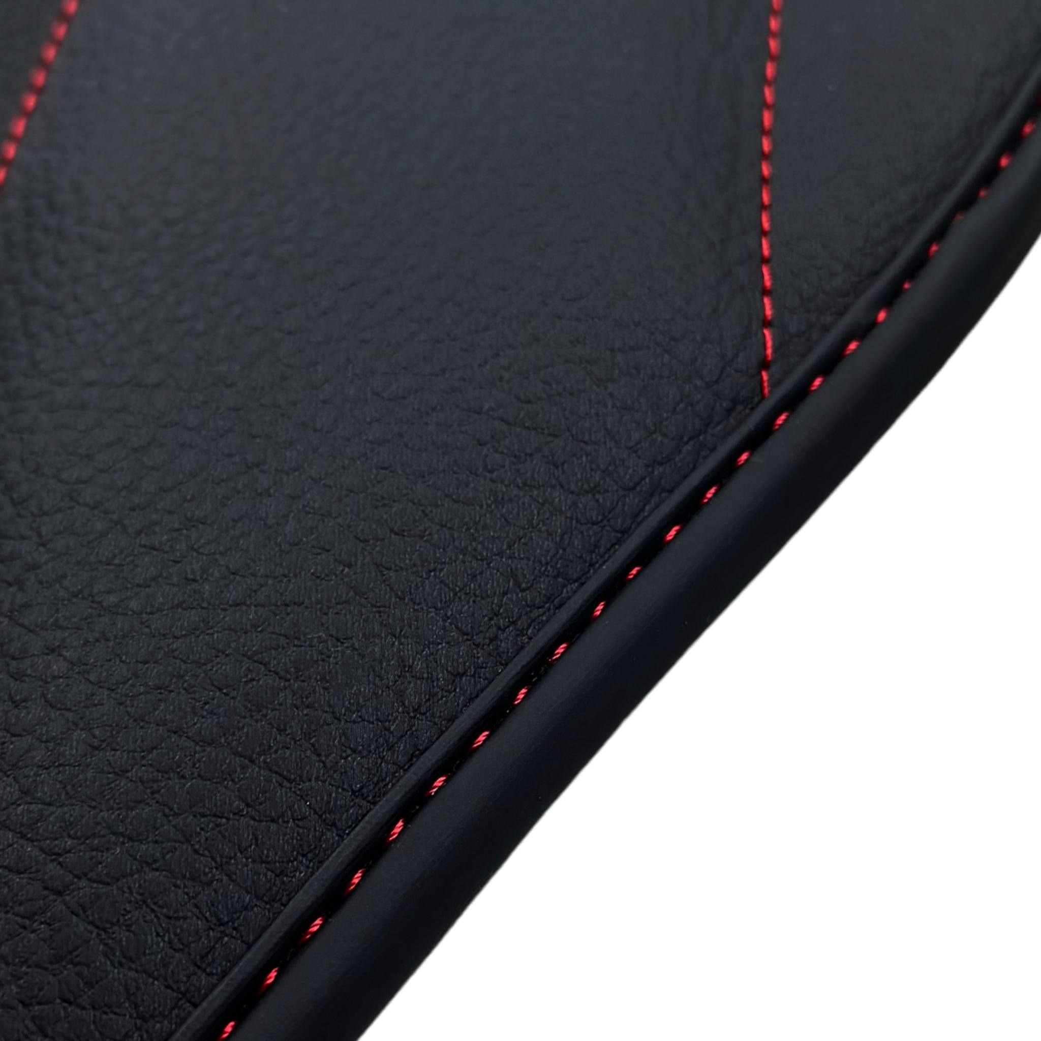 Black Leather Floor Mats For Mercedes Benz EQA-Class H243 (2021-2023) | ER56 Design