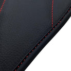 Black Leather Floor Mats For Mercedes Benz EQS-Class V297 (2021-2023) | ER56 Design