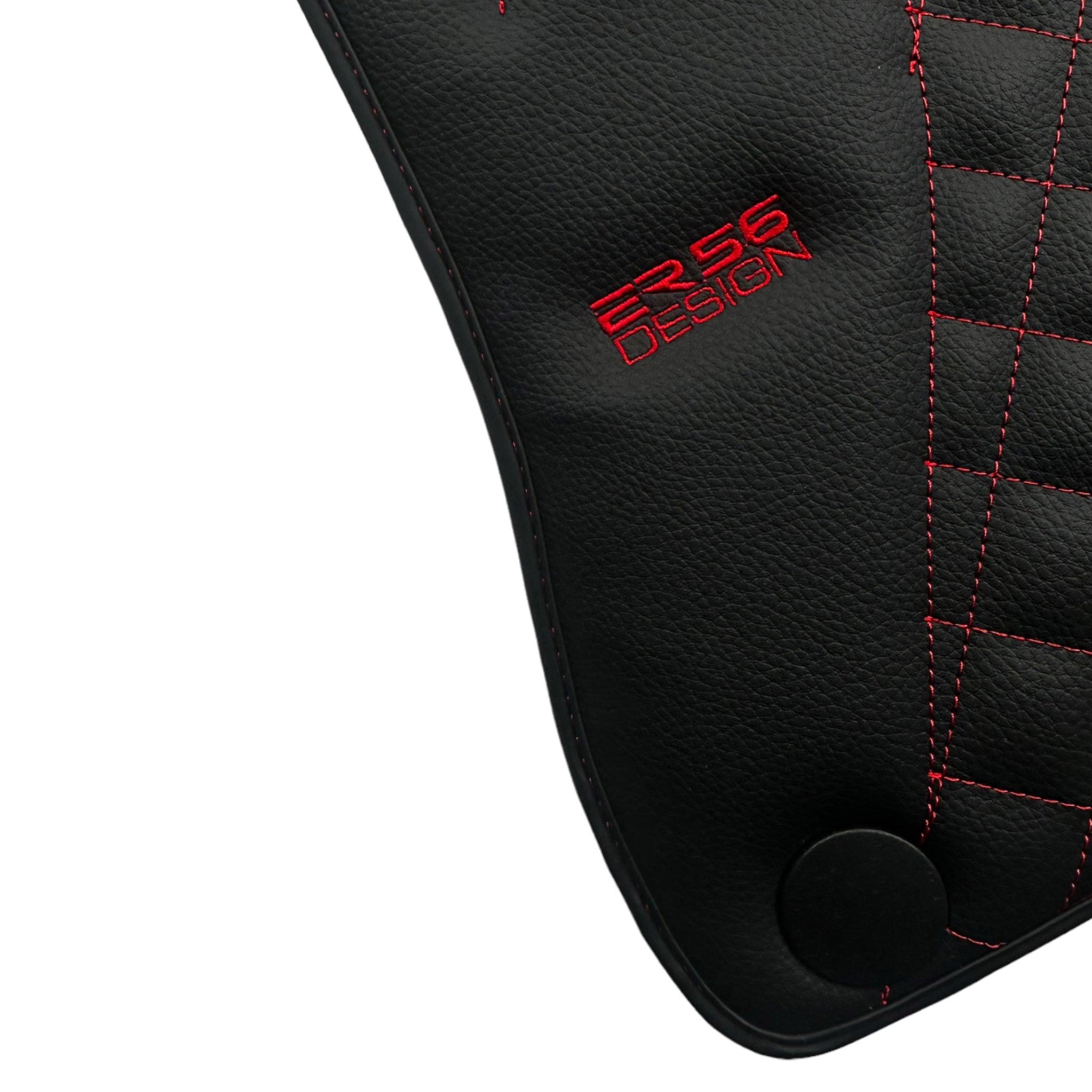 Black Leather Floor Mats For Mercedes Benz GLE-Class C292 Coupe (2015-2020) | ER56 Design