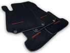 Black Leather Floor Mats For Mercedes Benz GLK-Class X204 (2008-2012) | ER56 Design