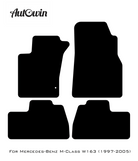 Black Leather Floor Mats For Mercedes Benz M-Class W163 (1997-2005)