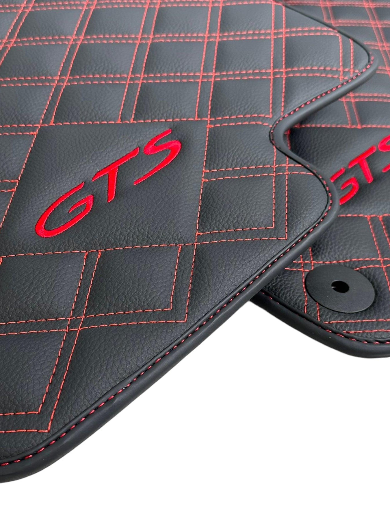Black Leather Floor Mats for Porsche Macan GTS - AutoWin