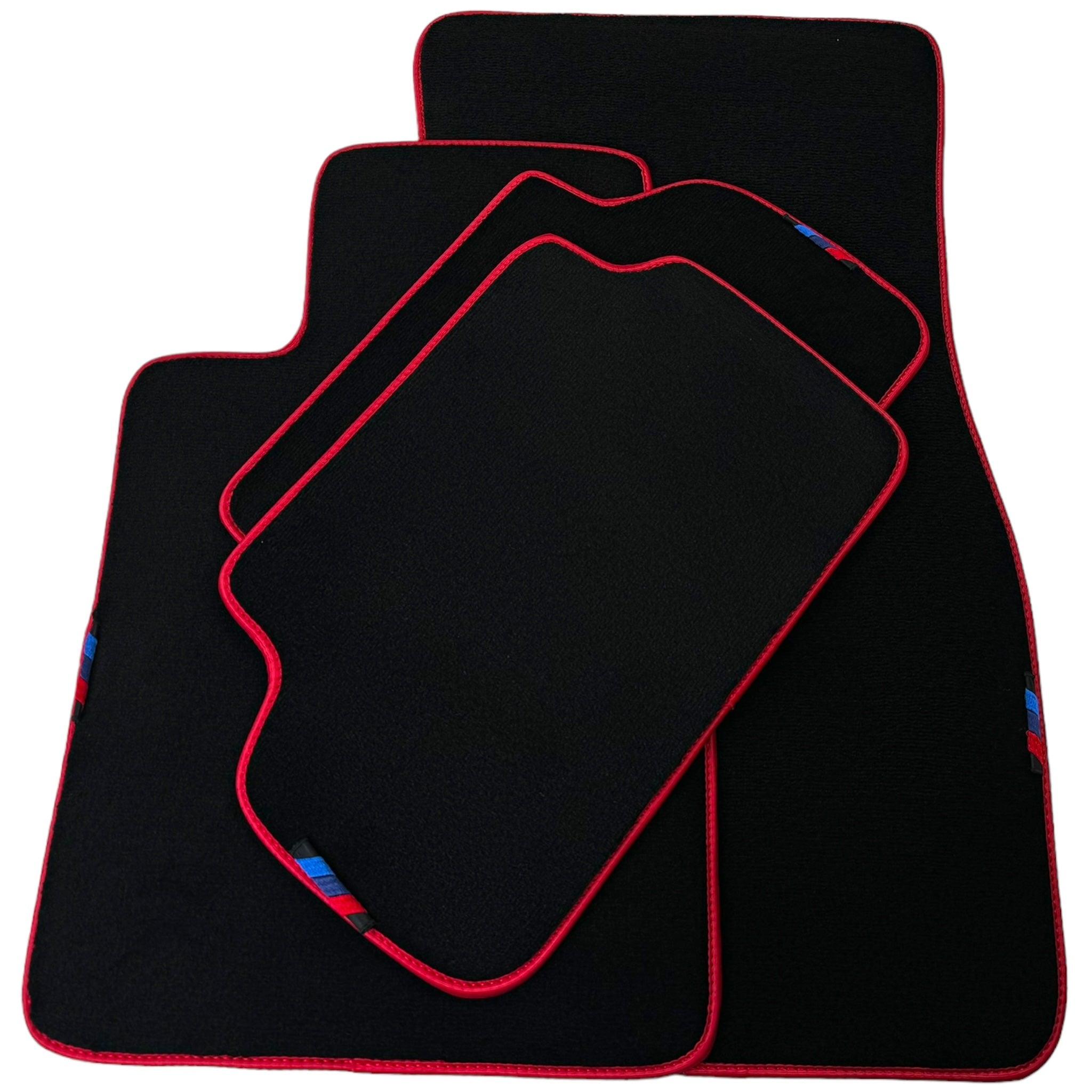 Black Floor Mats For BMW 2 Series F23 Convertible | Red Trim