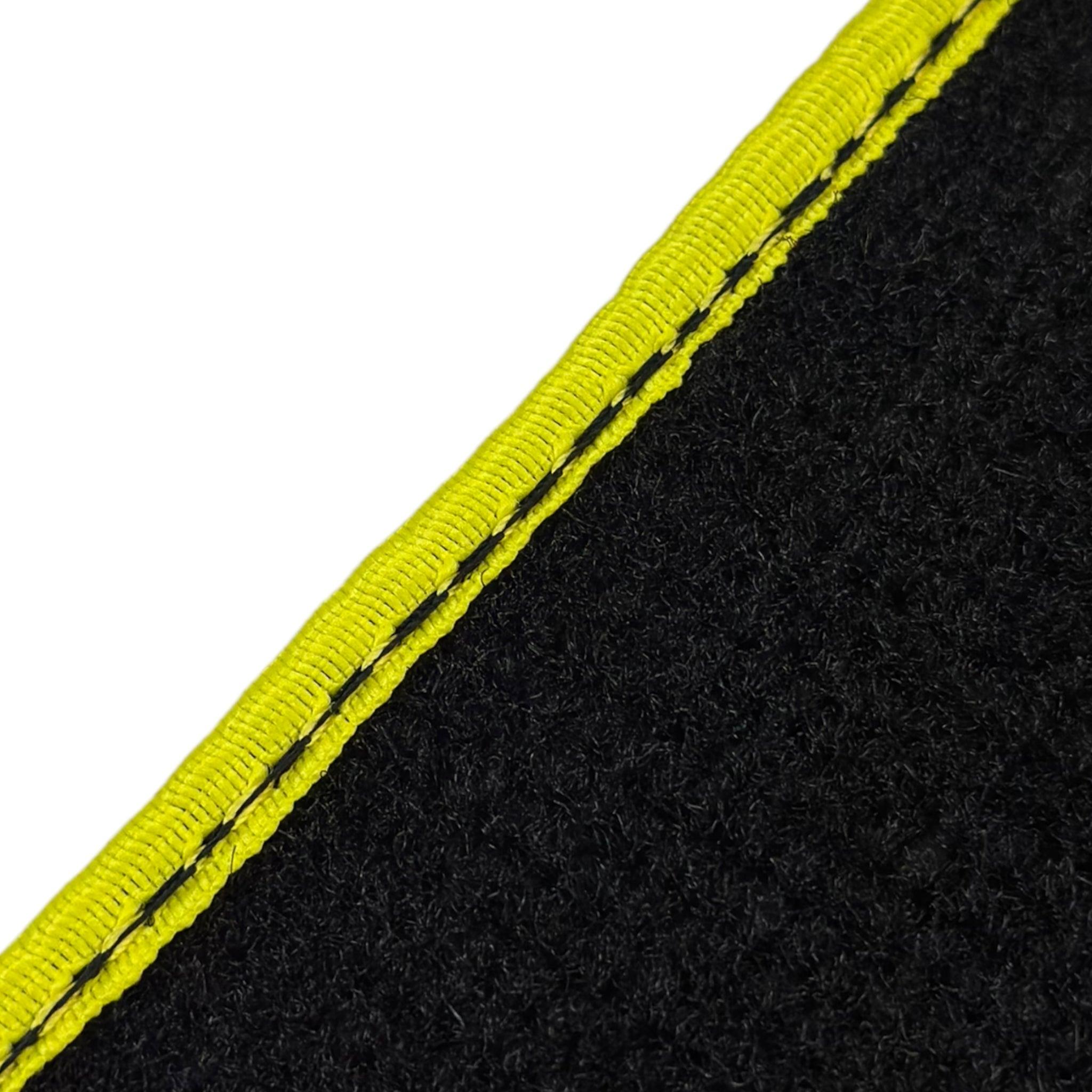 Black Floor Mats For BMW 2 Series F23 Convertible | Fighter Jet Edition | Yellow Trim