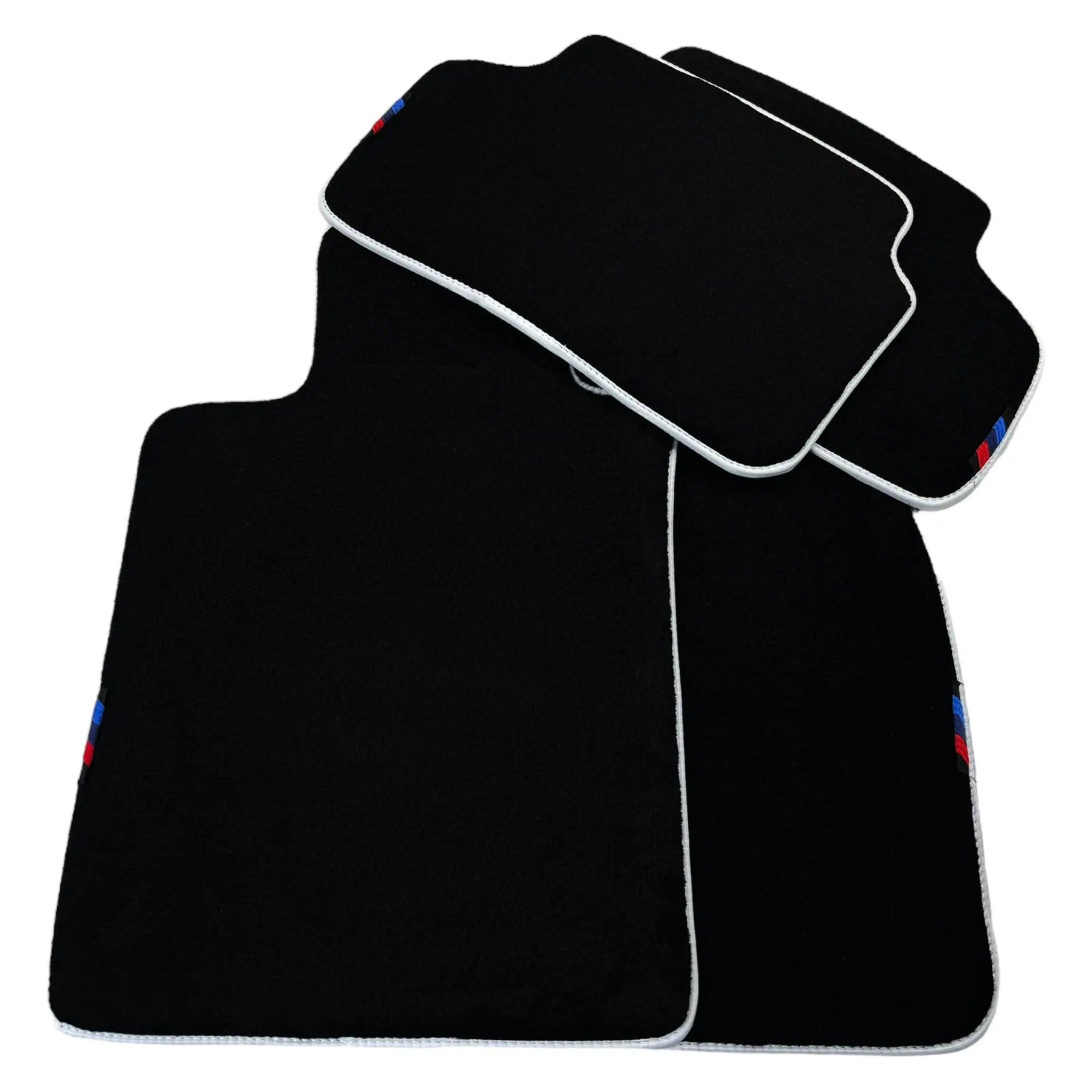 Black Floor Mats For BMW 2 Series F44 Gran Coupe | White Trim