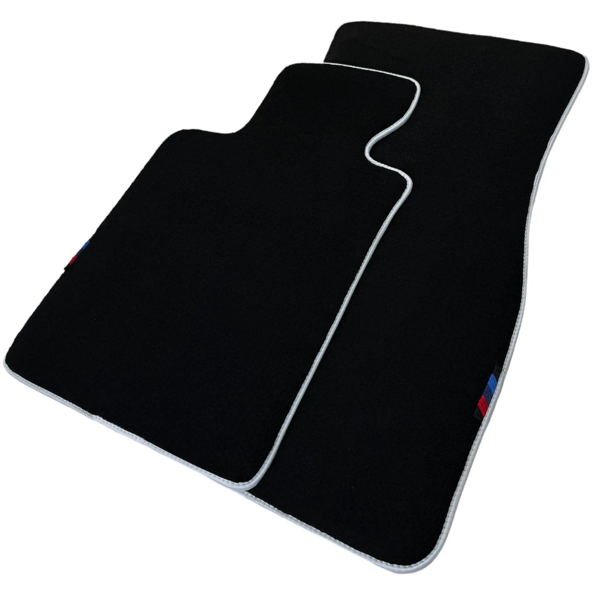 Black Floor Mats For BMW 2 Series F44 Gran Coupe | White Trim