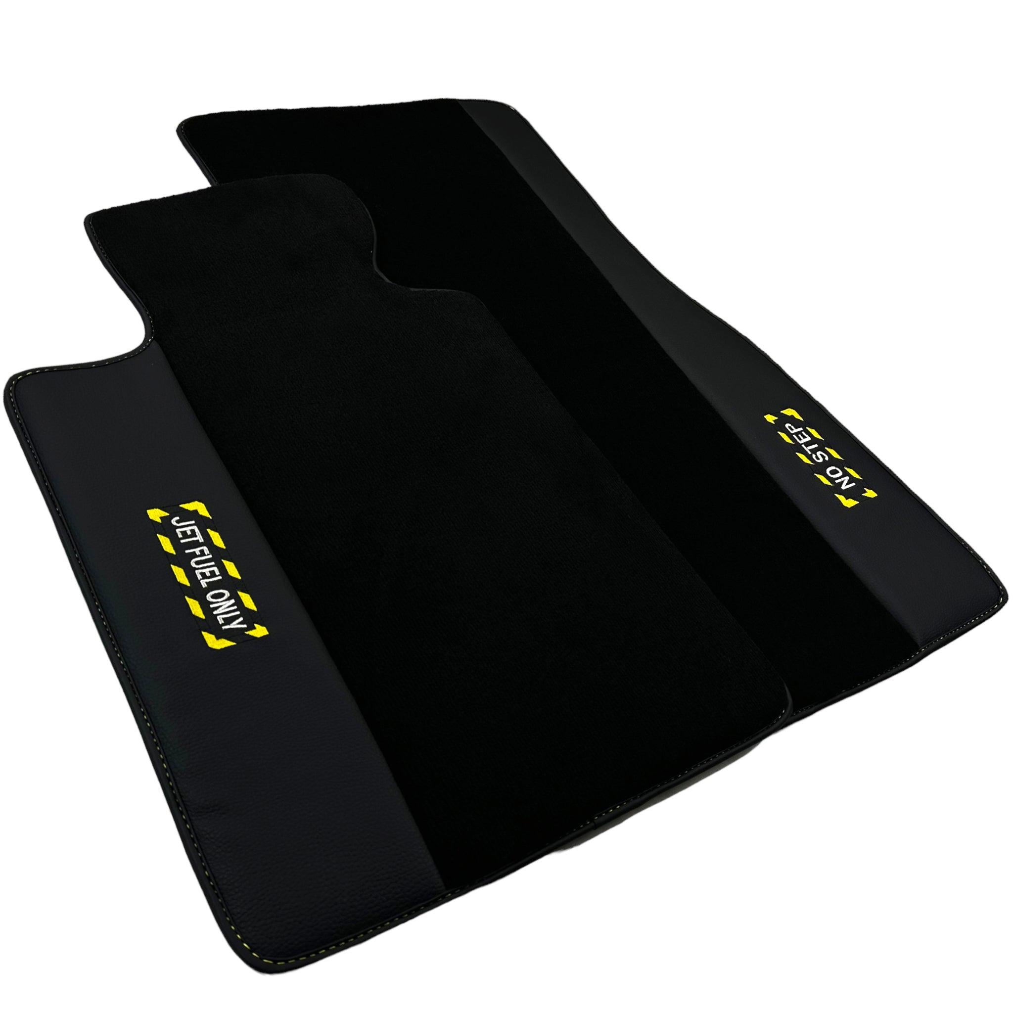 Black Floor Mats For BMW 7 Series E32 | Fighter Jet Edition - AutoWin