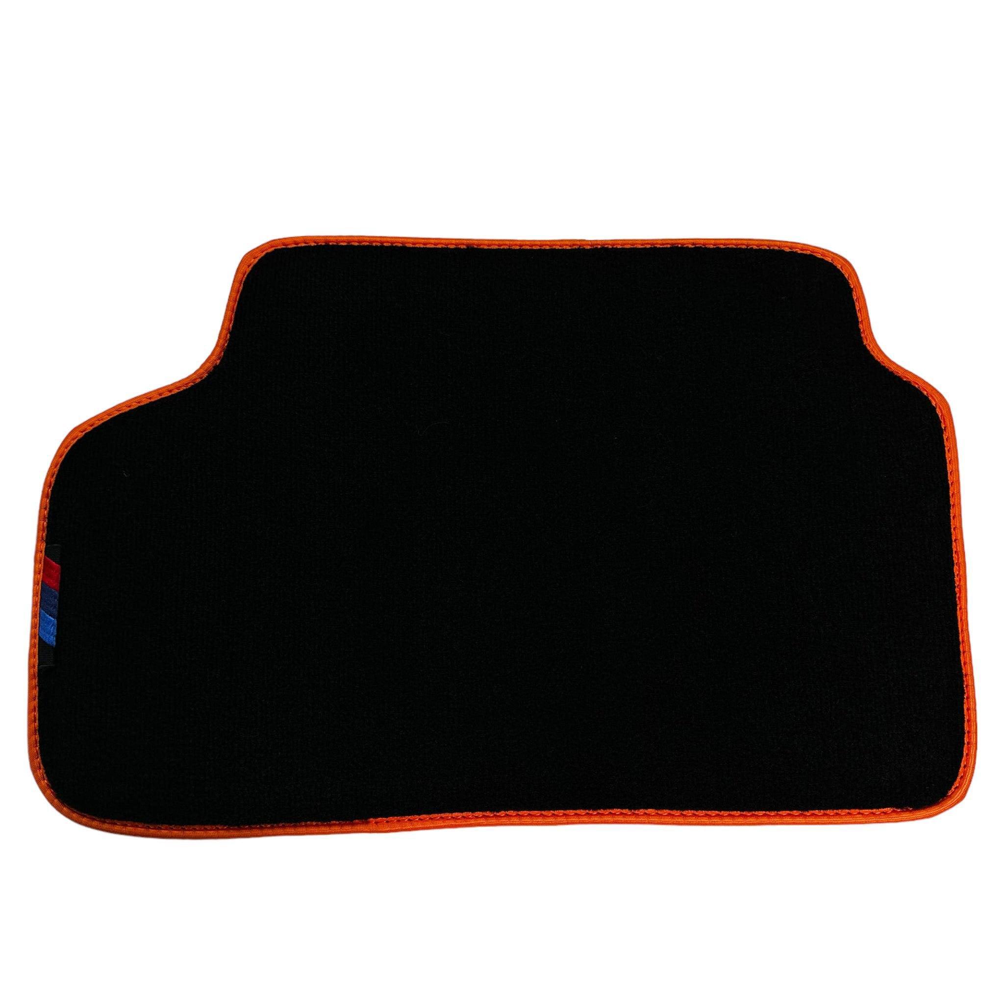 Black Floor Mats For BMW M2 G87 | Orange Trim