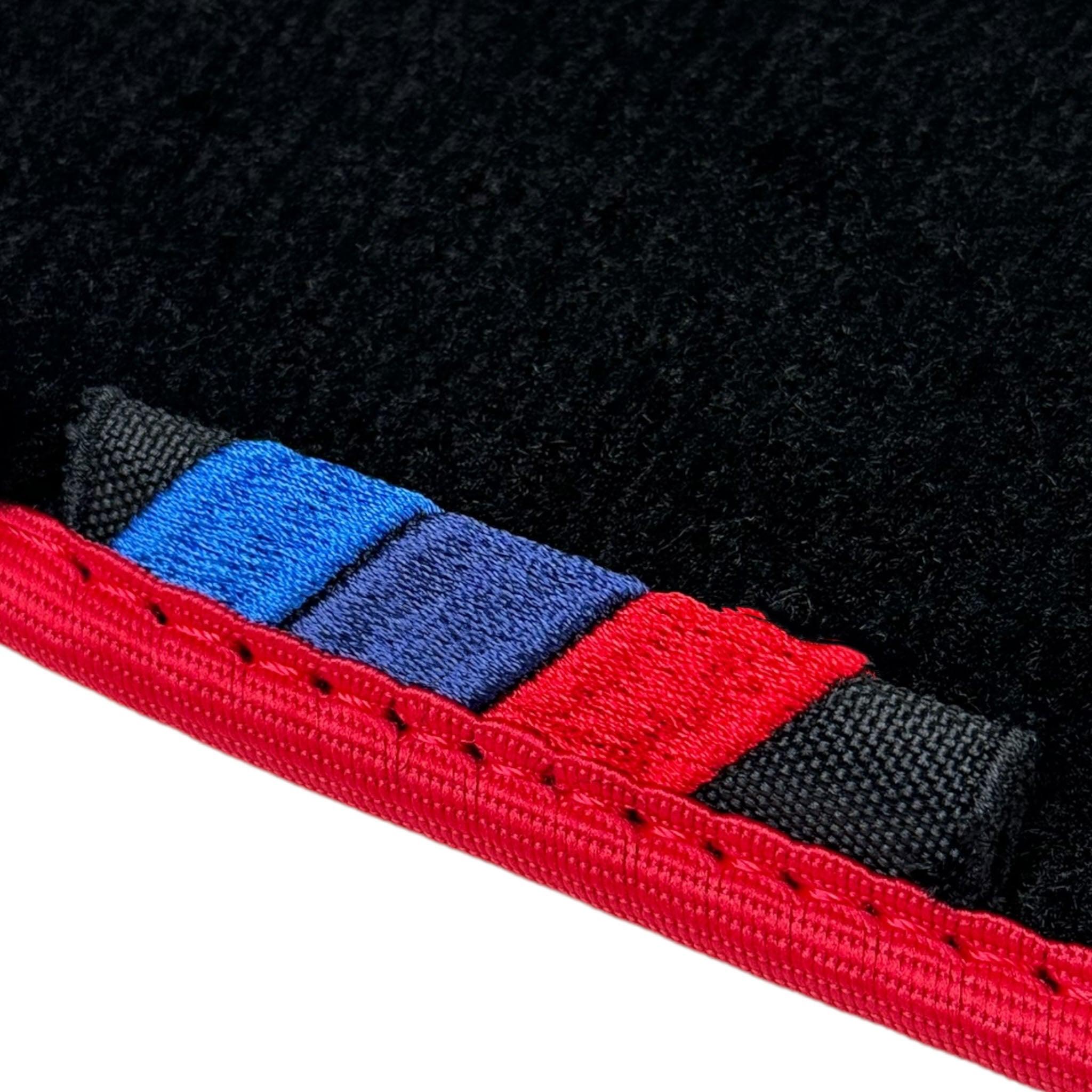 Black Floor Mats For BMW M4 G82 Coupe | Red Trim