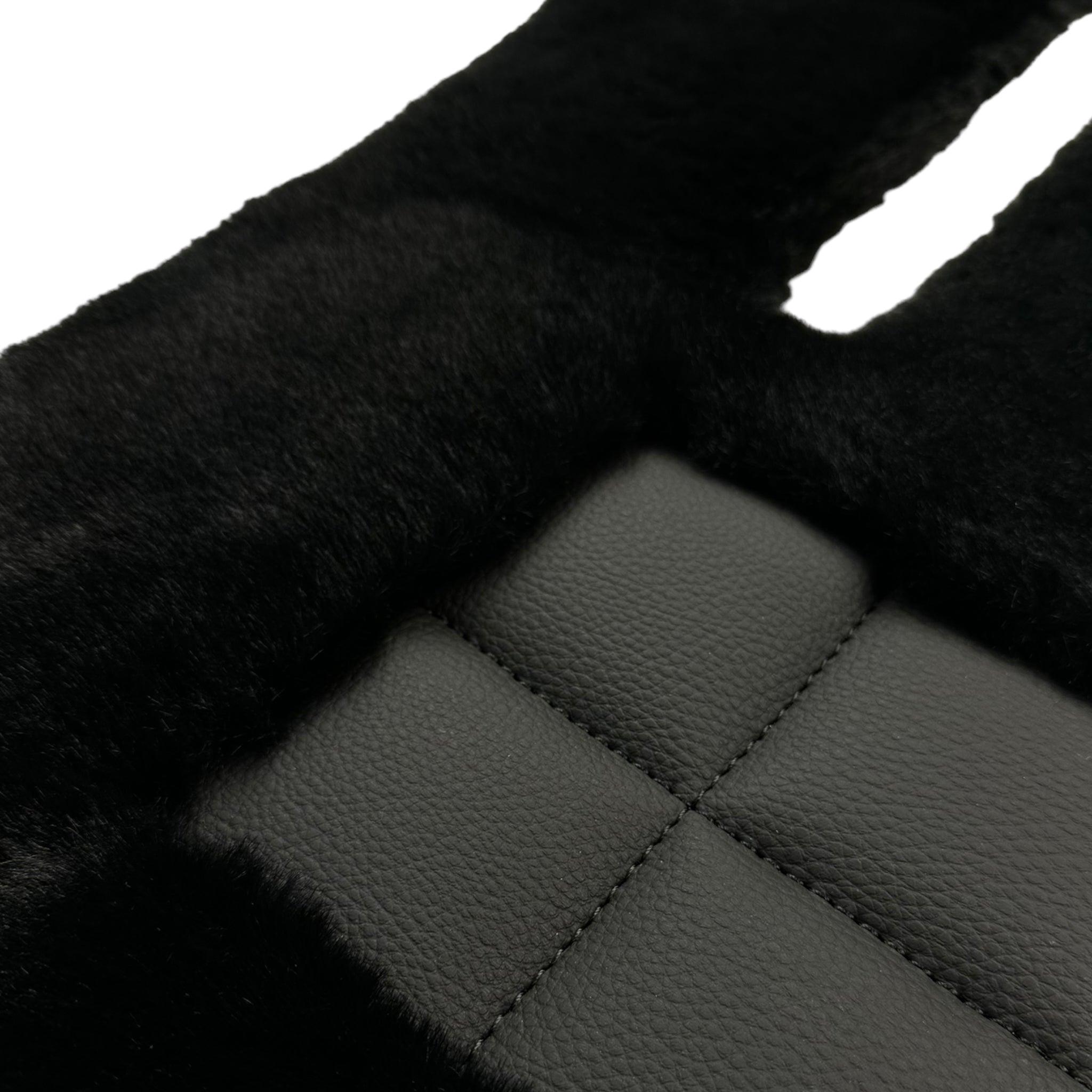 Black Sheepskin Floor Mats For Mercedes Benz EQA-Class H243 (2021-2023) | ER56 Design