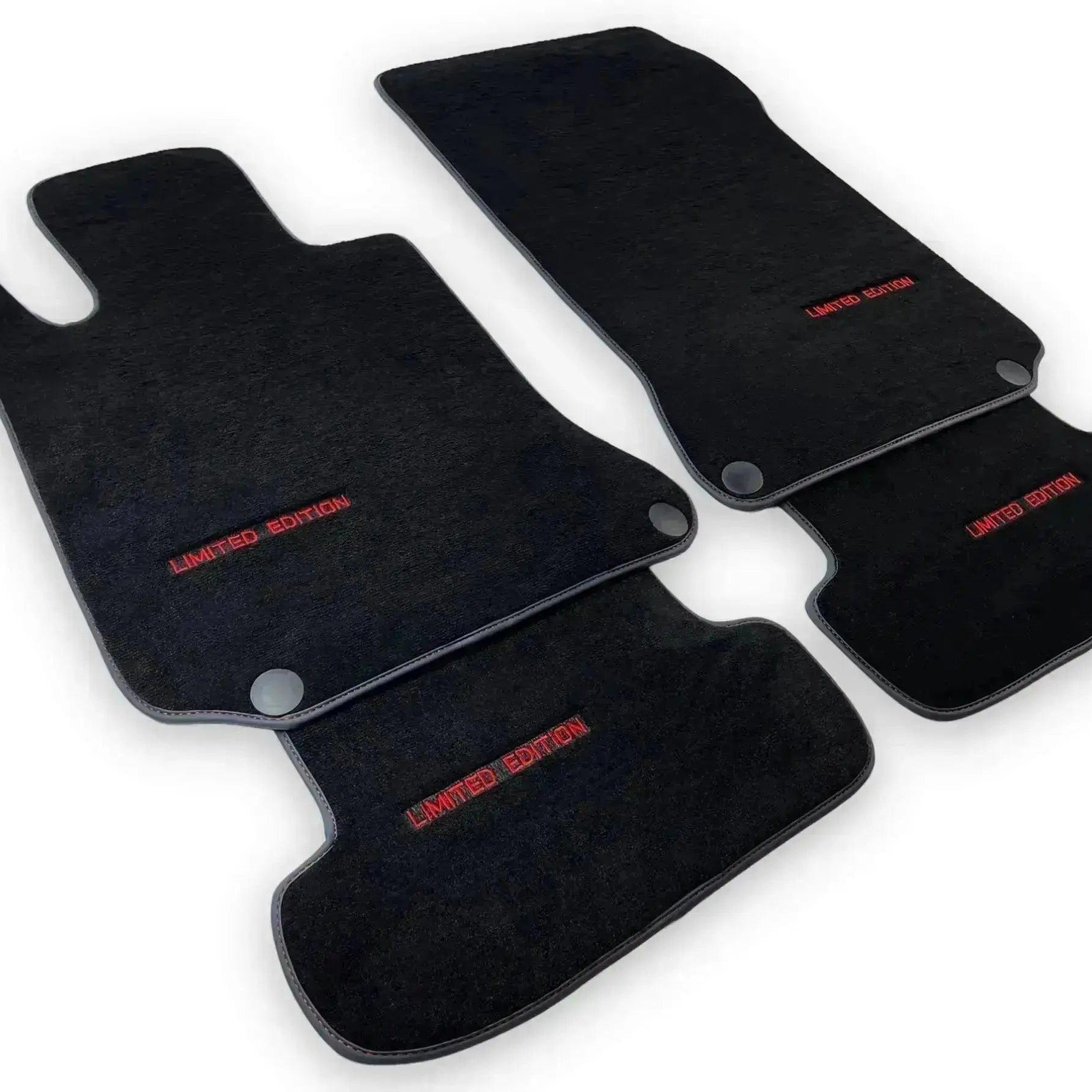 Black Sheepskin Floor Mats For Mercedes Benz GLE-Class V167 Allrounder - 5 Seats (2019-2023) | ER56 Design