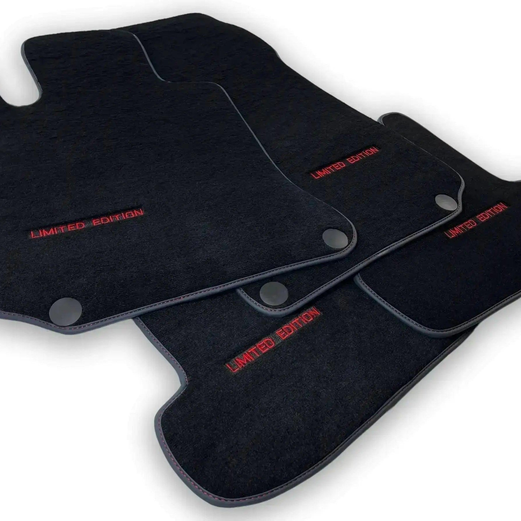 Black Sheepskin Floor Mats For Mercedes Benz S-Class W223 (2020-2023) Short Wheelbase | ER56 Design