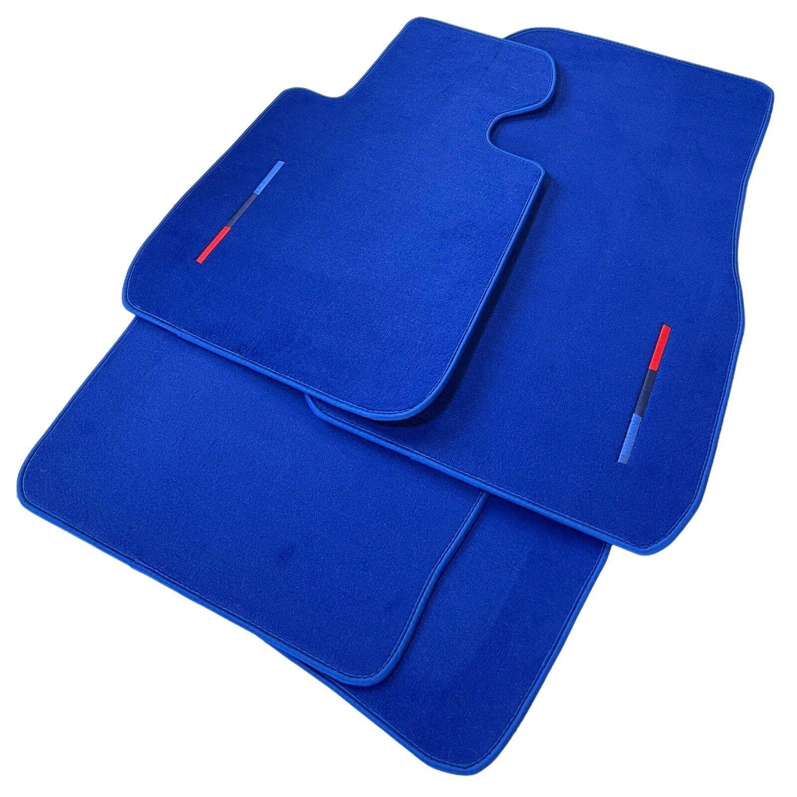 Blue Floor Mats For BMW 1 Series E82 With M Package - AutoWin