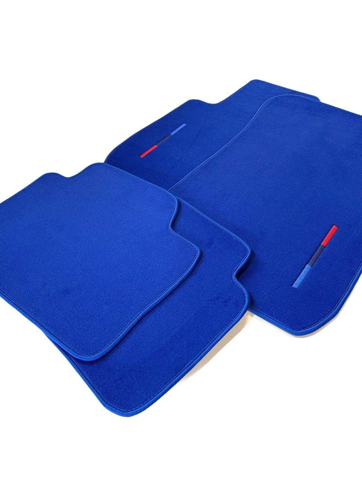 Blue Floor Mats For BMW M4 Series F83 With M Package - AutoWin