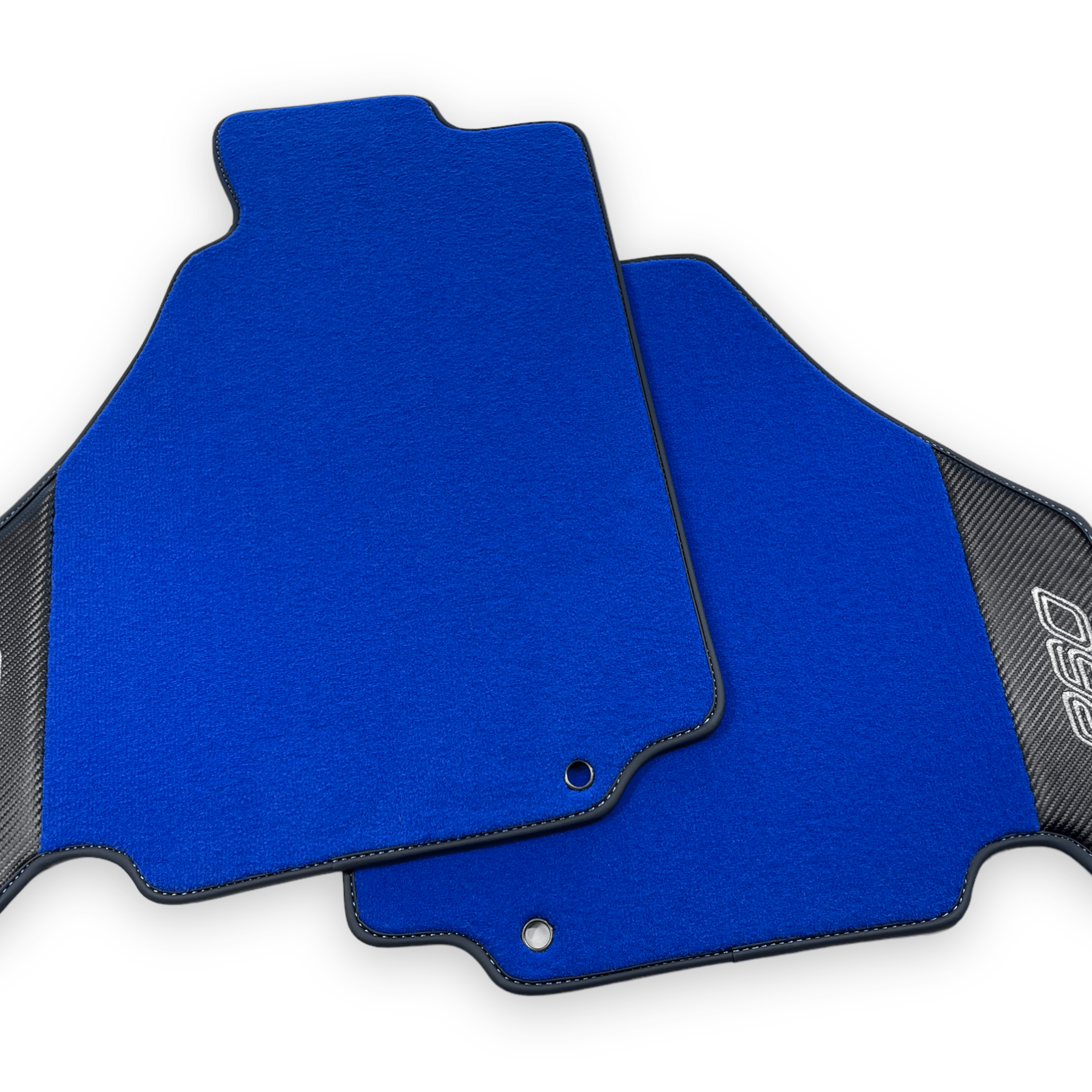 Blue Floor Mats For Ferrari 360 Modena 1999-2005 With Carbon Fiber Leather - AutoWin