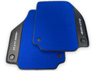 Blue Floor Mats For Ferrari 488 Gtb 2016-2022 Carpets With Carbon Fiber Leather - AutoWin