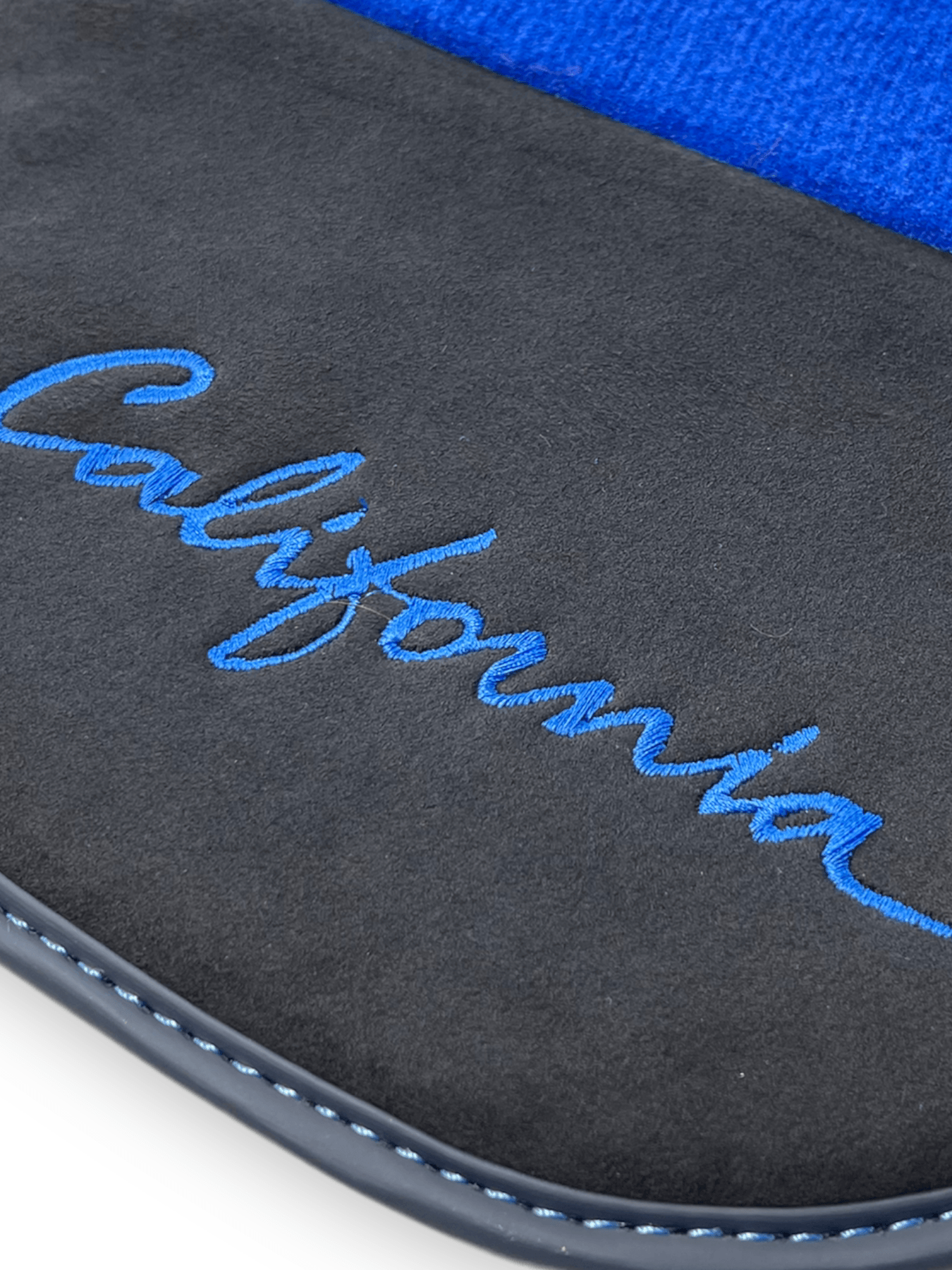 Blue Floor Mats For Ferrari California 2008-2014 With Alcantara - AutoWin
