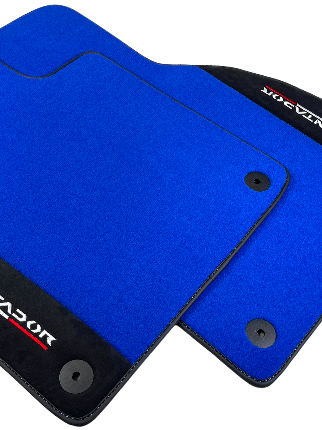 Blue Floor Mats for Lamborghini Aventador With Alcantara Leather - AutoWin