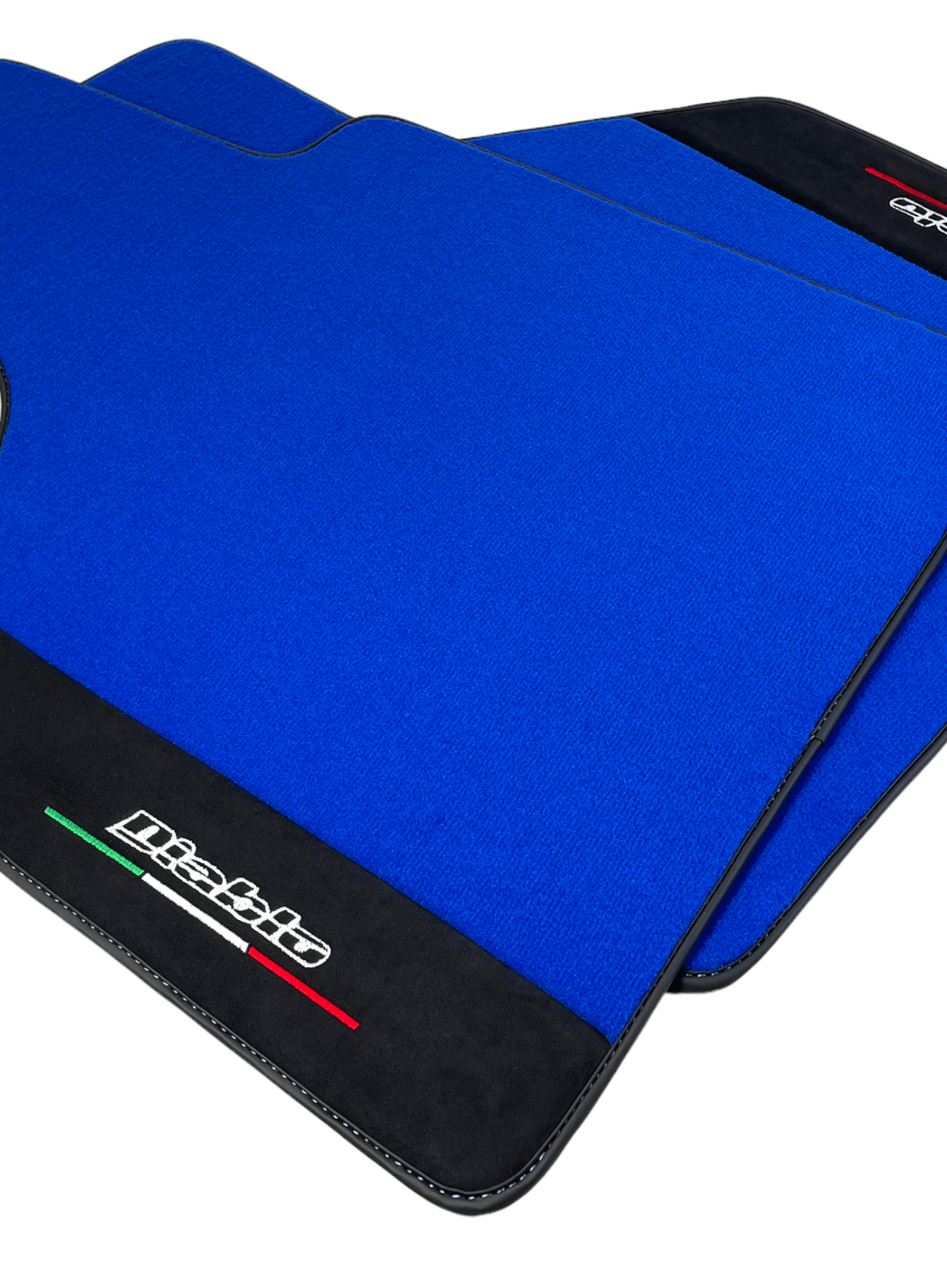 Blue Floor Mats for Lamborghini Diablo 1990-2001 With Alcantara Leather - AutoWin