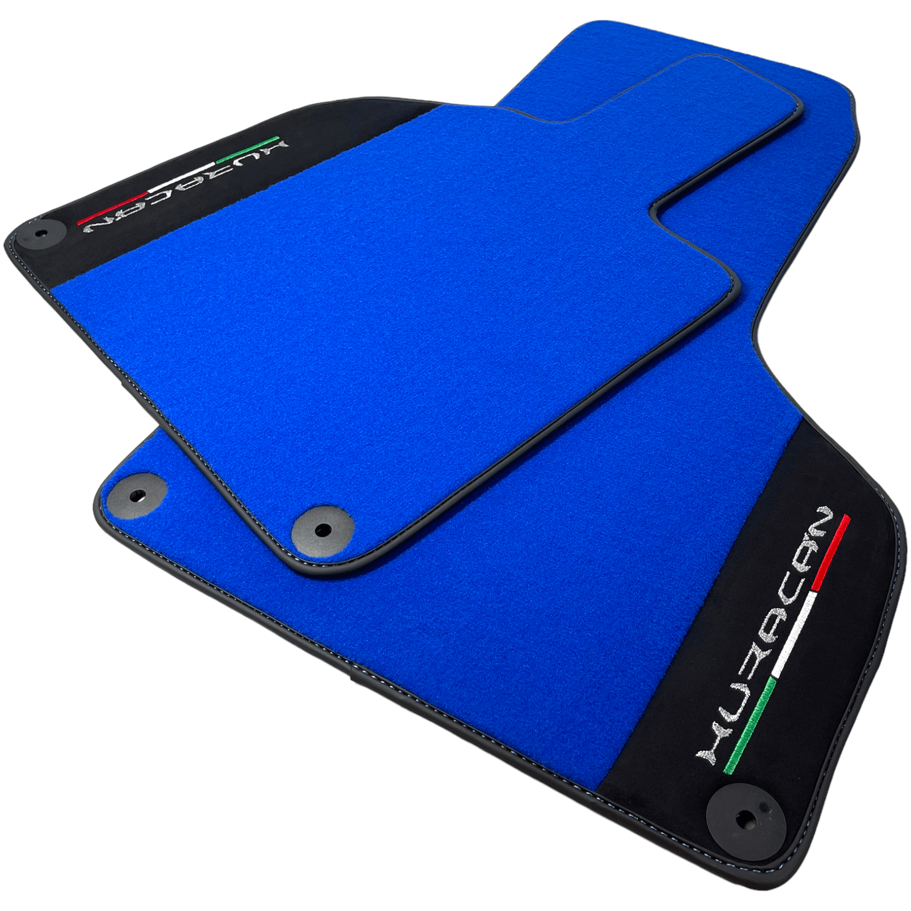 Blue Floor Mats for Lamborghini Huracan With Alcantara Leather - AutoWin