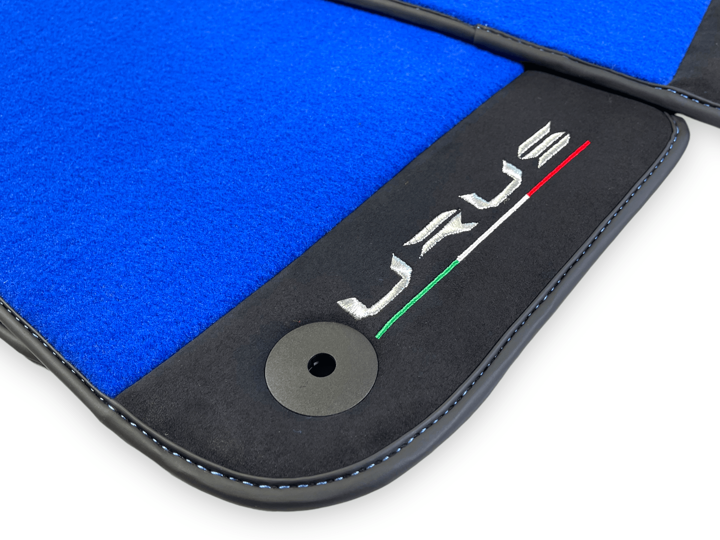 Blue Floor Mats For Lamborghini Urus With Alcantara Leather - AutoWin