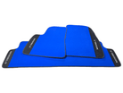Blue Floor Mats For Tesla Model 3 With Alcantara Leather - AutoWin