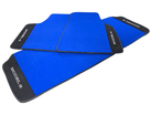 Blue Floor Mats For Tesla Model S With Alcantara Leather - AutoWin