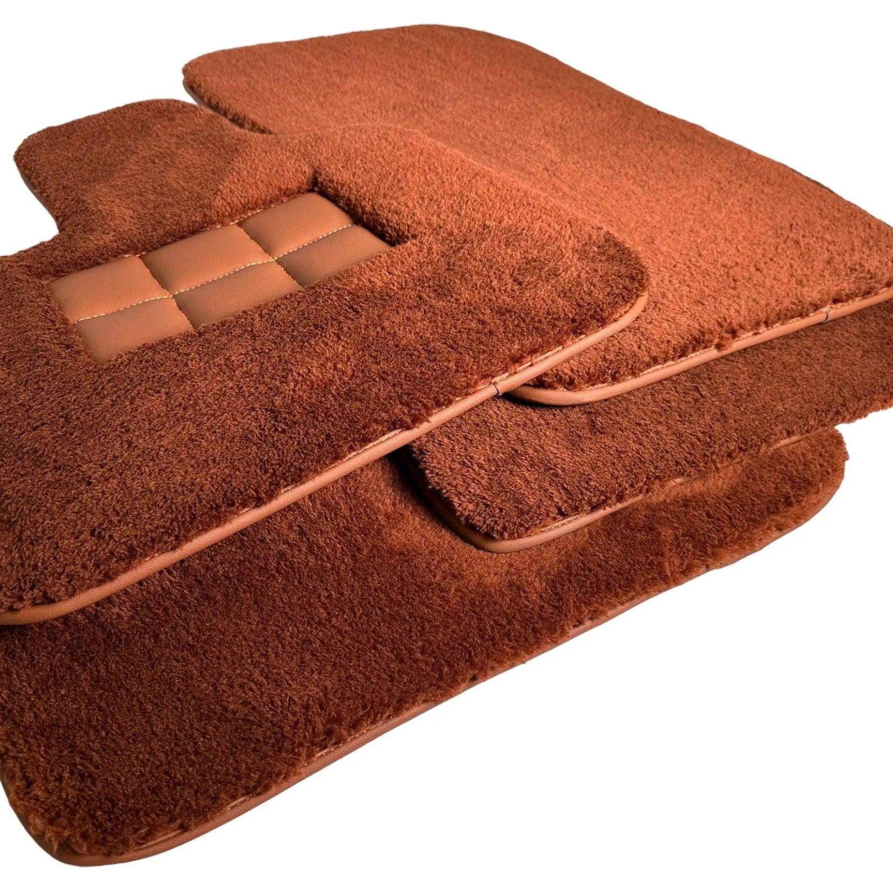 Brown Sheepskin Floor Mats For Bentley Mulsanne (2010–2020) Er56 Design Brand - AutoWin