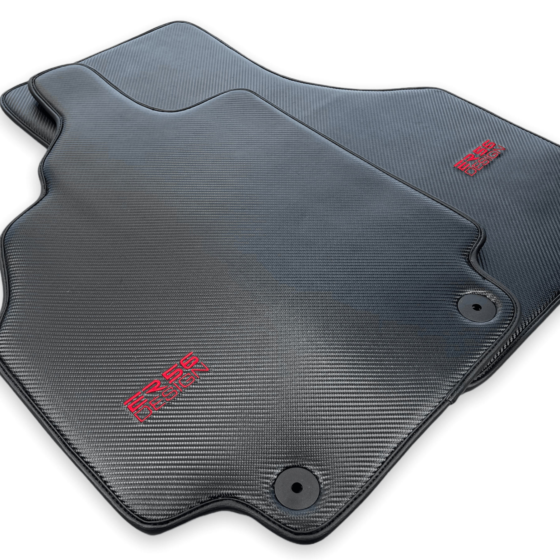 Floor Mats for Audi R8 1nd Gen 2007-2013 Carbon Leather - AutoWin