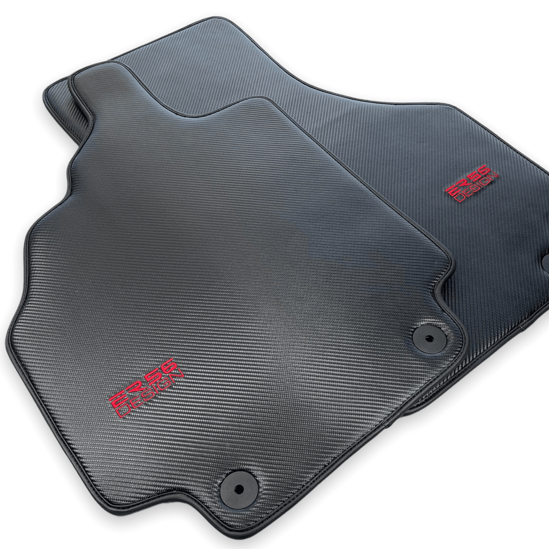 Floor Mats for Audi R8 1nd Gen 2007-2013 Carbon Leather - AutoWin