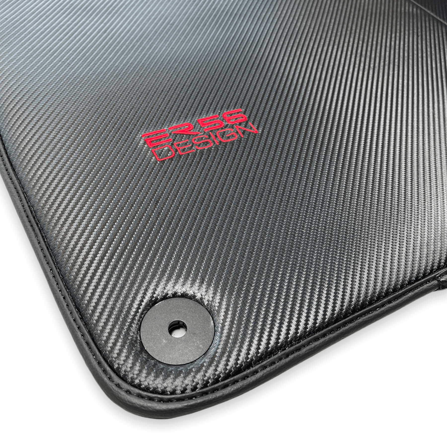 Floor Mats for Audi R8 2nd Gen 2015-2023 Carbon Fiber Leather Er56 Design - AutoWin