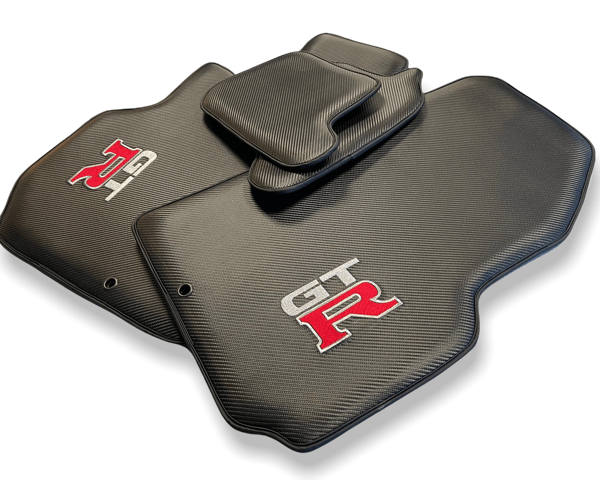 Carbon Leather Floor Mats For Nissan GT-R - AutoWin