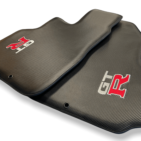 Carbon Leather Floor Mats For Nissan GT-R - AutoWin