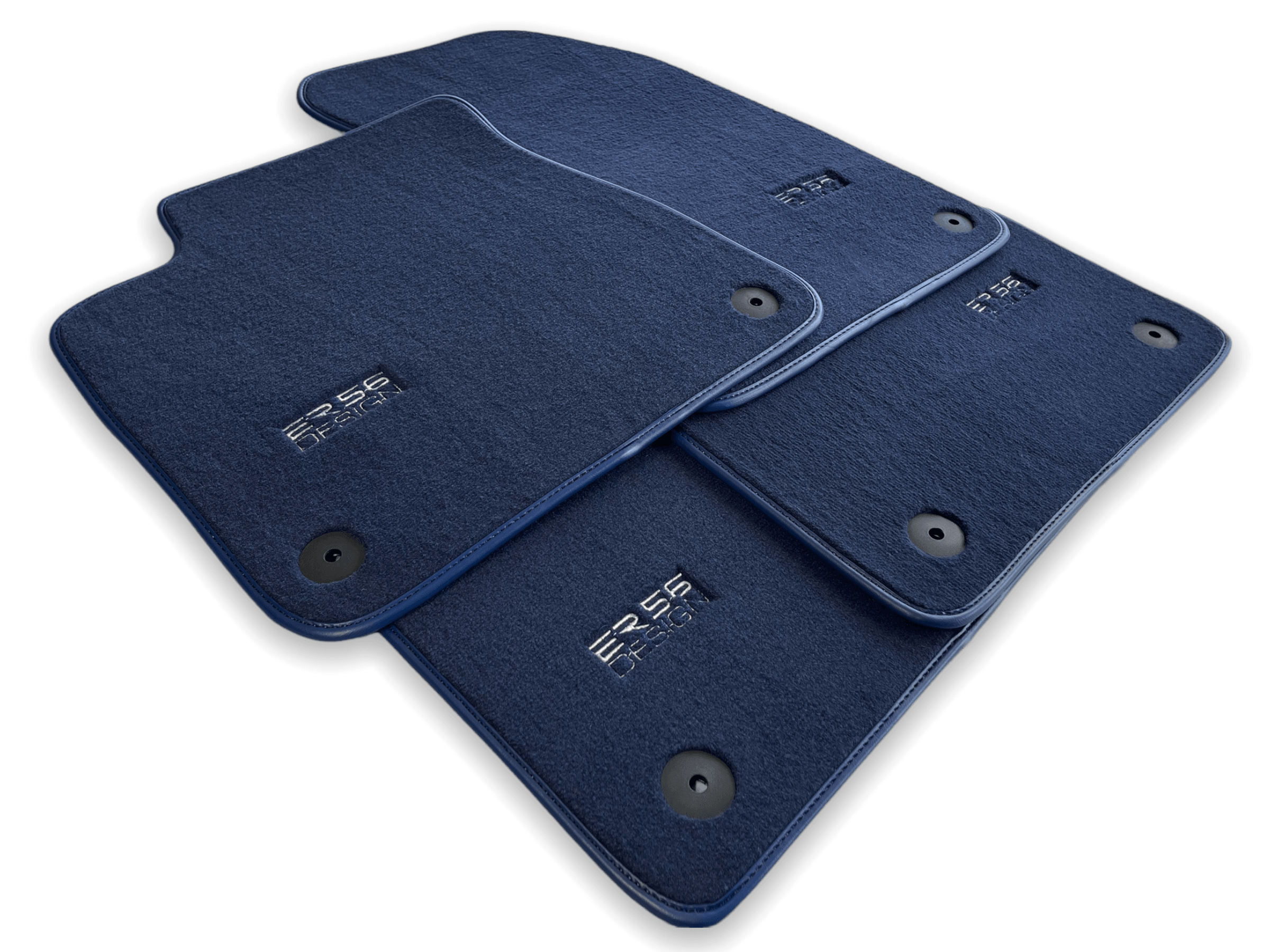 Dark Blue Floor Mats for Audi A4 - B8 Sedan (2008-2015) | ER56 Design