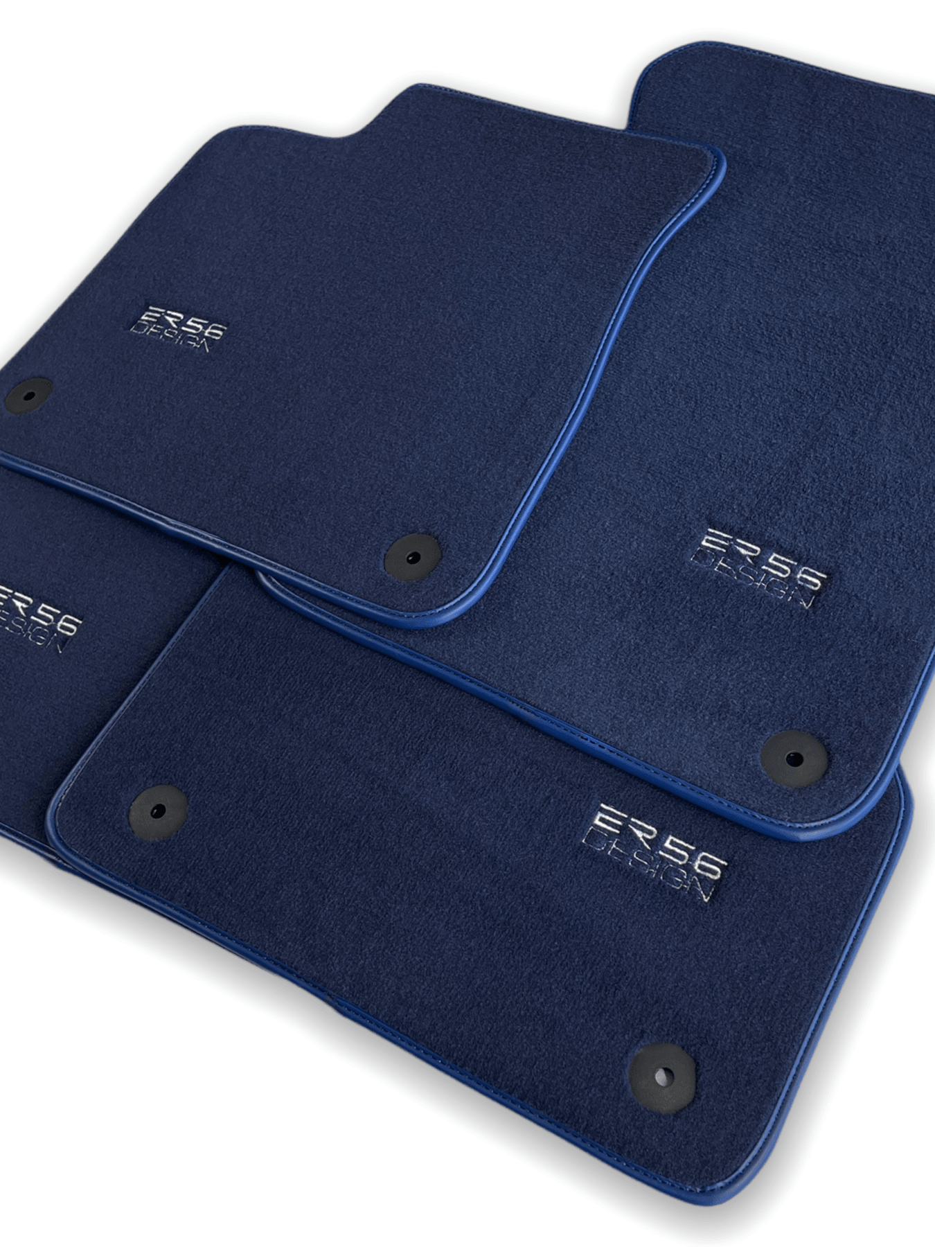 Dark Blue Floor Mats for Audi A4 - B9 Sedan (2018-2019) | ER56 Design