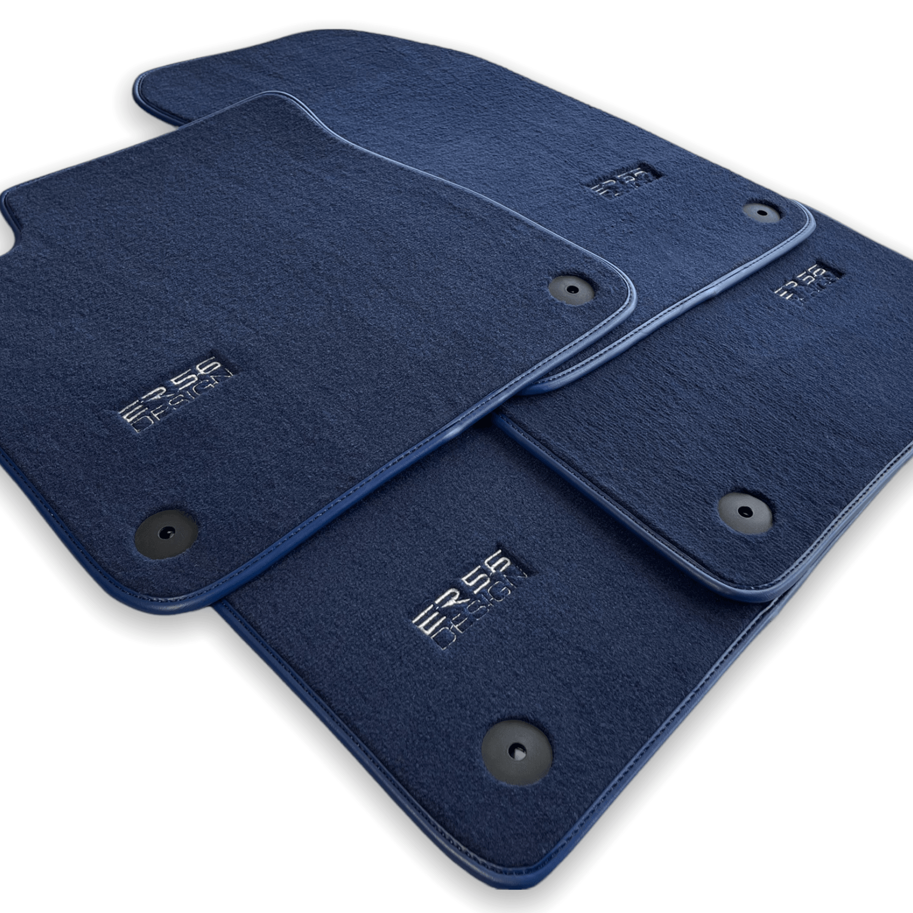 Dark Blue Floor Mats for Audi A4 - B9 Sedan (2019-2023) | ER56 Design