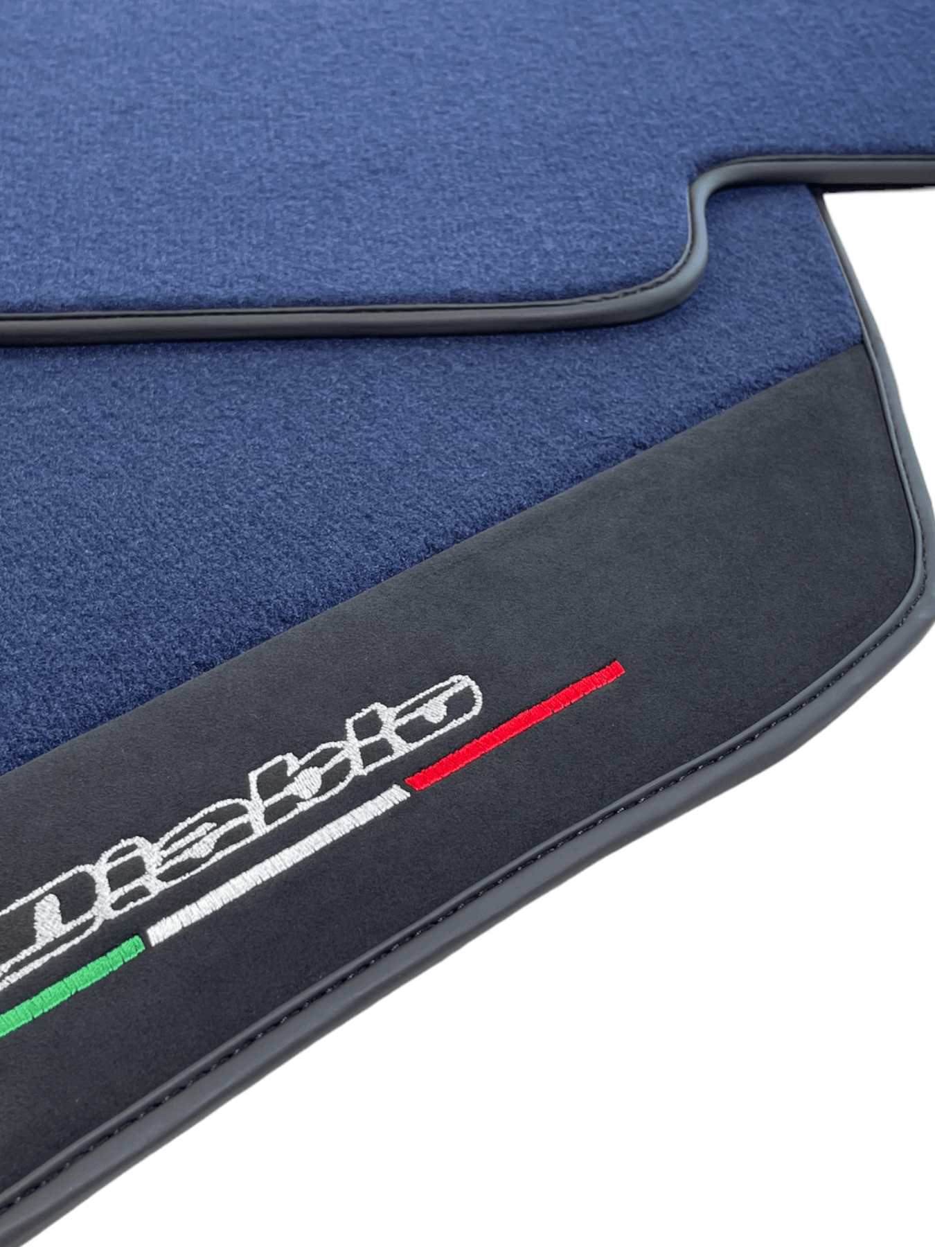 Dark Blue Floor Mats for Lamborghini Diablo 1990-2001 With Alcantara Leather - AutoWin