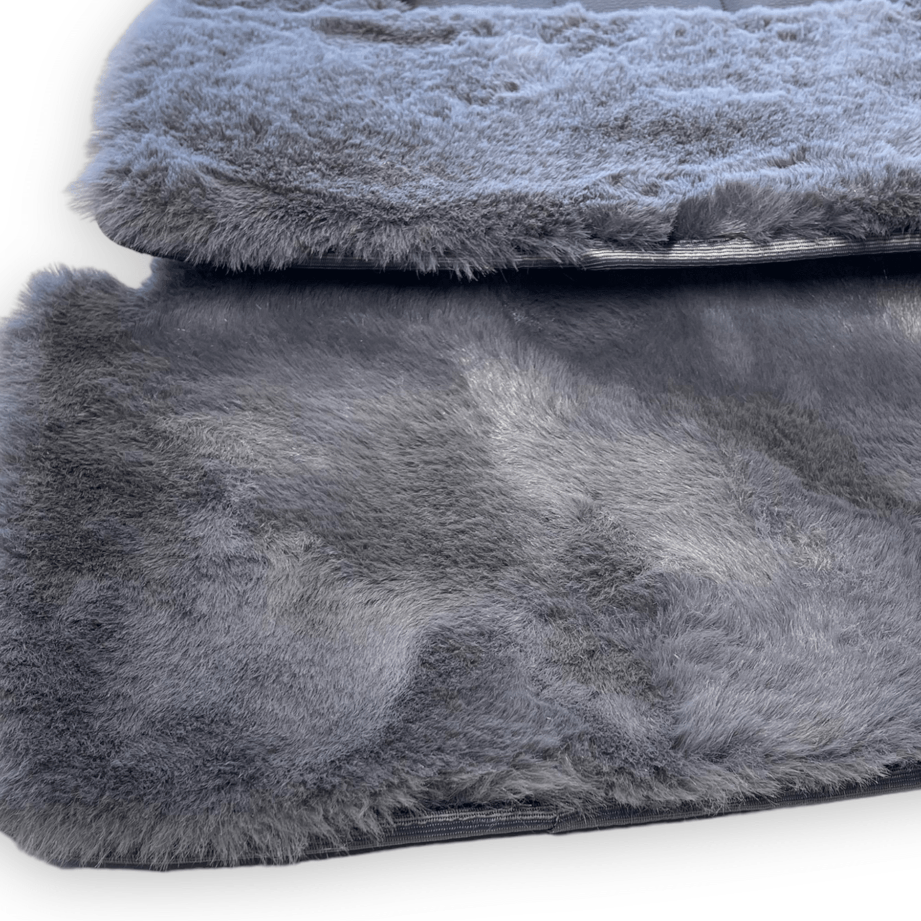 Dark Gray Sheepskin Floor Mats For Rolls Royce Ghost Sedan 2010-2019 Er56 Design Brand - AutoWin
