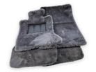 Dark Gray Sheepskin Floor Mats For Rolls Royce Wraith 2013-2023 Er56 Design - AutoWin