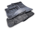 Dark Gray Sheepskin Floor Mats For Rolls Royce Wraith 2013-2023 Er56 Design - AutoWin