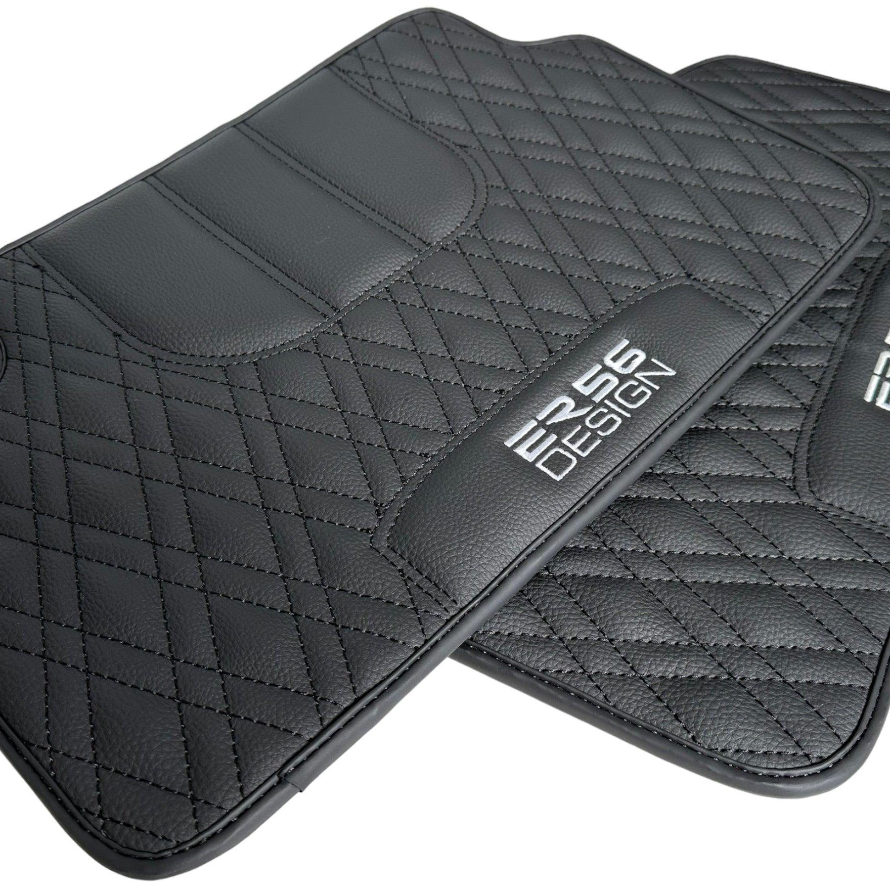 Floor Mats For BMW 1 Series E82 Black Leather Er56 Design - AutoWin