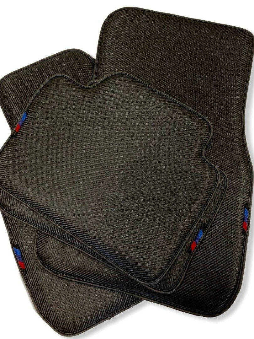 Floor Mats For BMW 1 Series F20 Carbon Fiber Leather - AutoWin