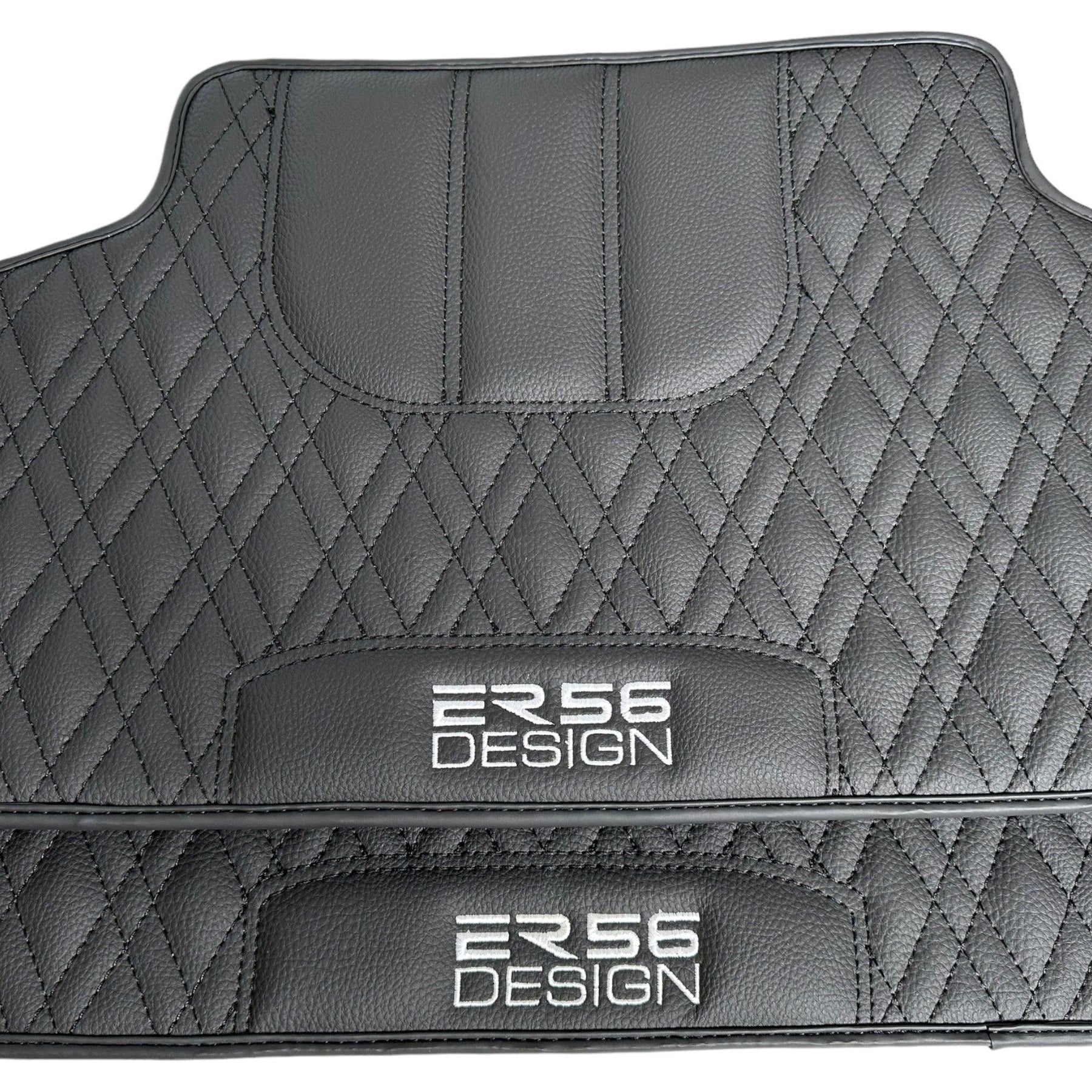Floor Mats For BMW 3 Series E91 5-door Touring Black Leather Er56 Design - AutoWin